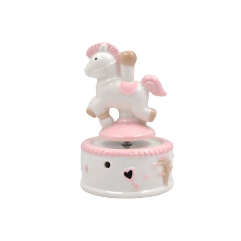 CARILLON CAVALLINO 9X13CM ROSA